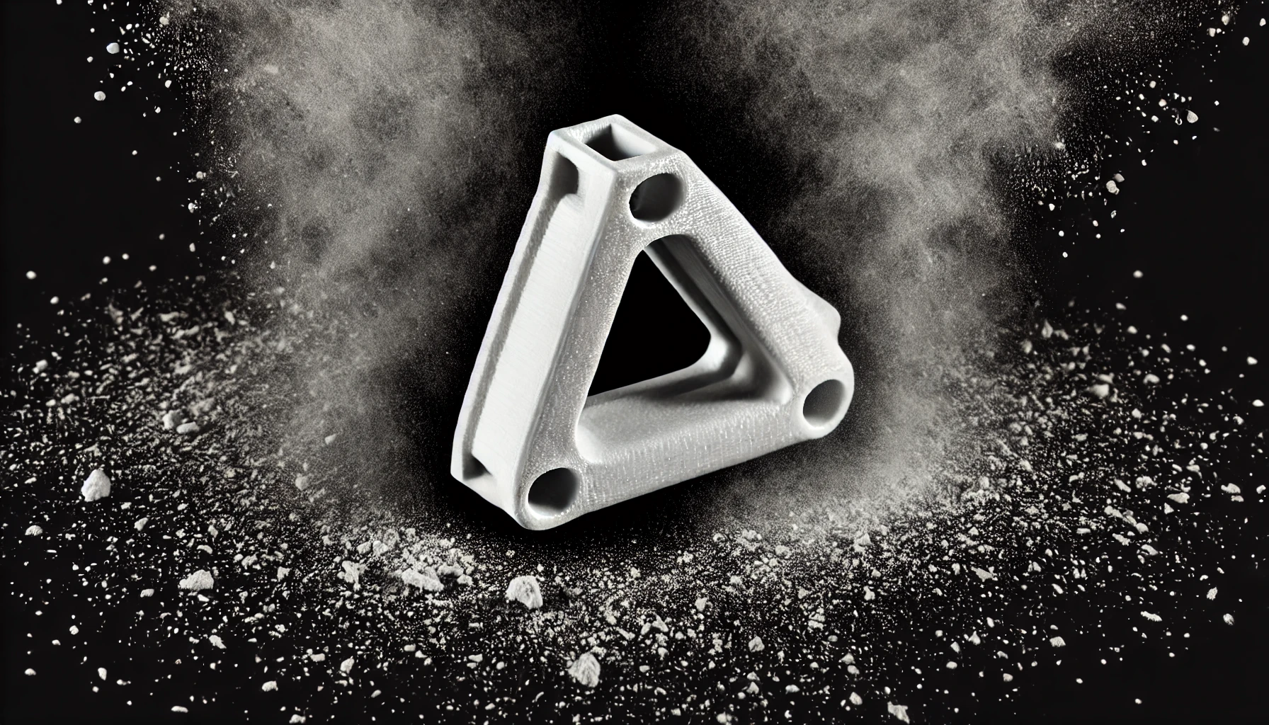 Xeon NC MJF white triangular Nylon bracket