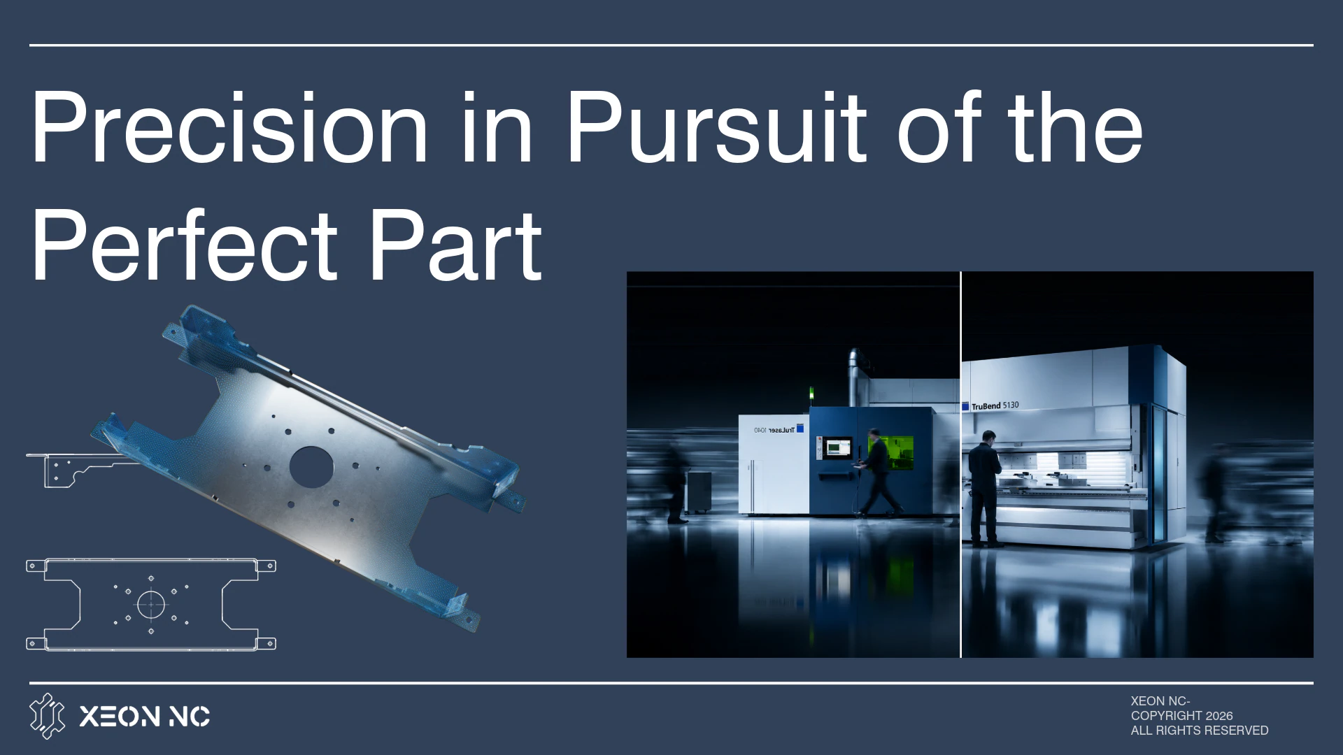 Precision manufactured metal parts under inspection