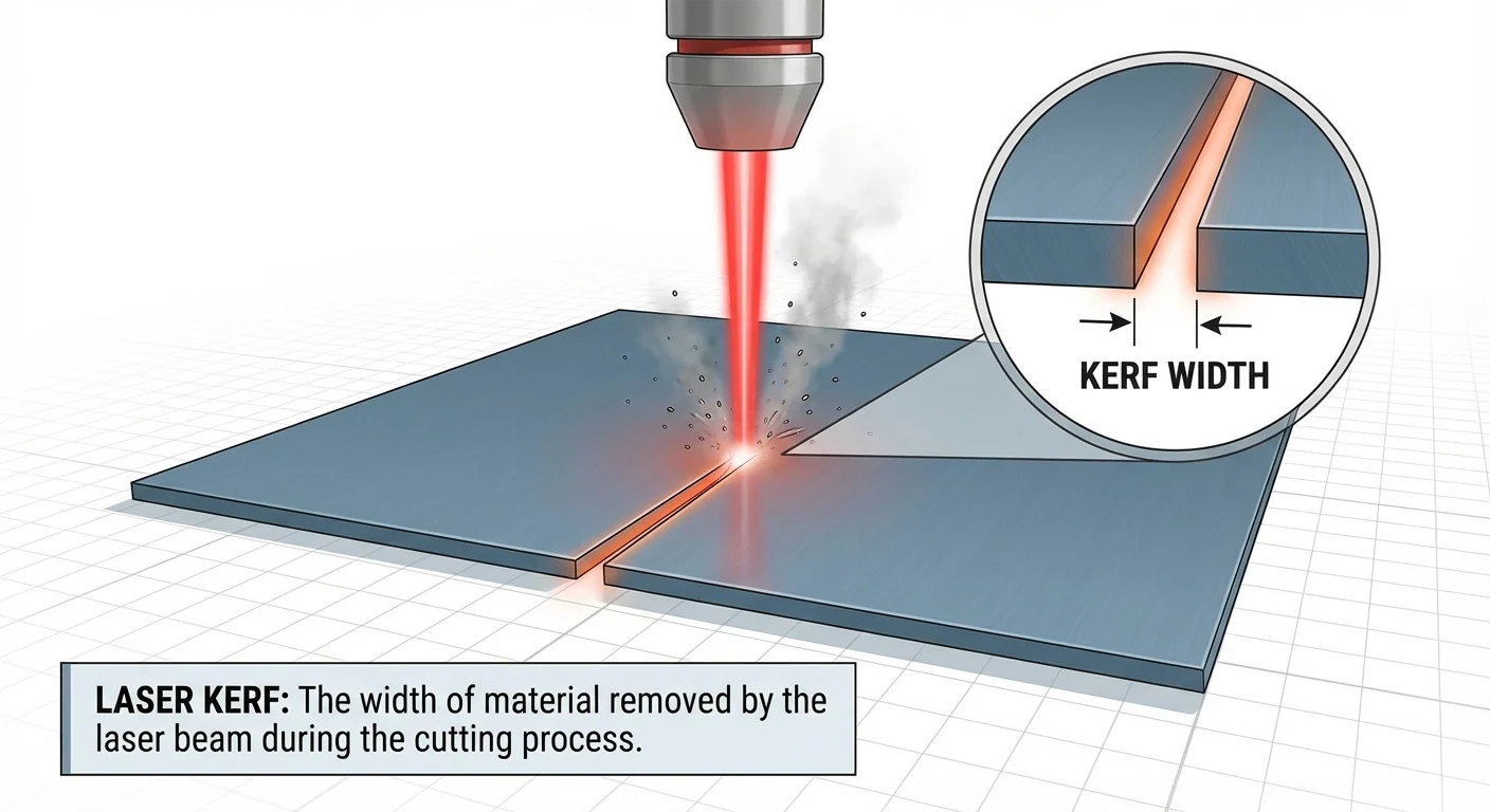 Thickness affecting the kerf width profile